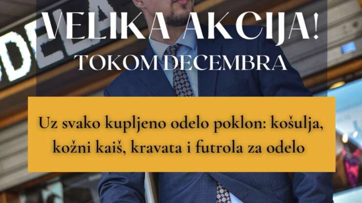 Decembar u znaku muških odela: velika akcija Stil S odela iz Beograda
